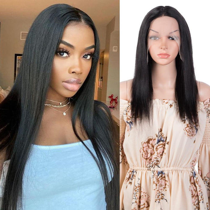 qvr wigs virgin human hair 13x6 lace frontal straight wig