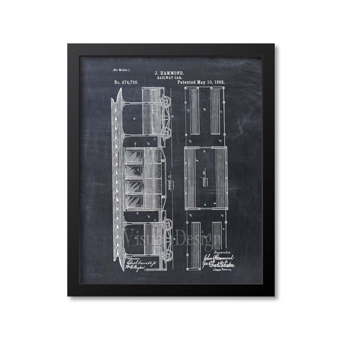 Railway Car Patent Print