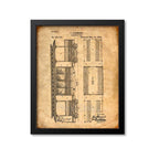 Railway Car Patent Print