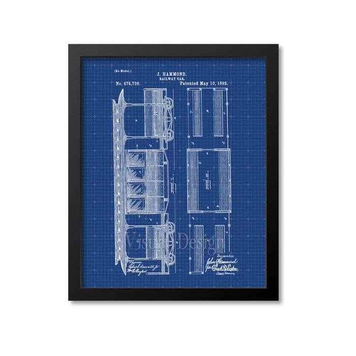 Railway Car Patent Print