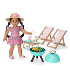 Raquel's™ Beach Chairs & Barbecue Set for 18-inch Dolls (Girl of the Year™ 2026)