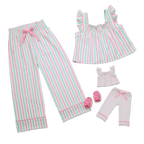 Raquel’s™ Coastal Stripes Pajamas for Girls & 18-inch Dolls