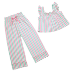 Raquel’s™ Coastal Stripes Pajamas for Girls & 18-inch Dolls