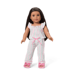 Raquel’s™ Coastal Stripes Pajamas for Girls & 18-inch Dolls