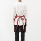 Red Gingham Linen Daily Apron - Linen Tales Global