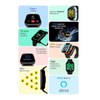 Redmi Watch 5 Active BT Calling with 3 mic ENC|2" HD Screen|HyperOS connectivity|Metal body|18 days of Battery Life|200+ Watch Faces|IPX8 rating|140+ Sports Modes|Heart Rate,Period Cycle Monitor|Black