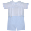 RN Owen Blue/White Button on Short