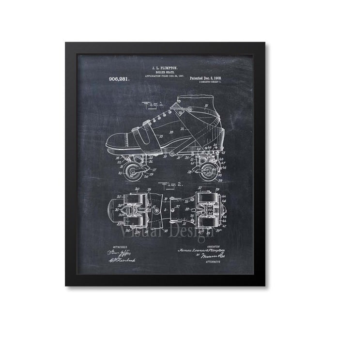 Roller Skate Patent Print