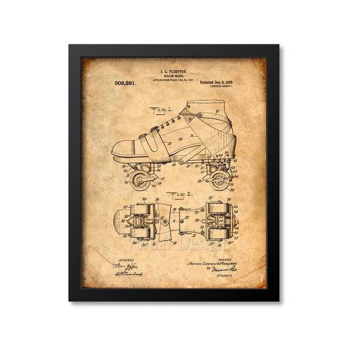 Roller Skate Patent Print