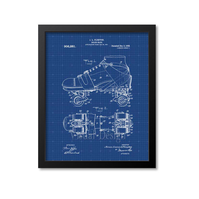Roller Skate Patent Print