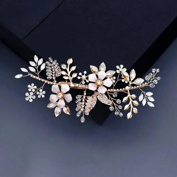 Wedding Hair Accessories - Gold Opal Bridal Hair Clip