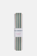 Sand and Forest Green Cotton Stripe Ribbon 35mmx5m.