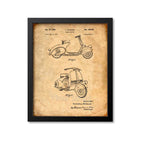 Vespa Scooter Patent Print