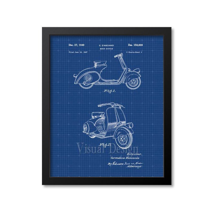 Vespa Scooter Patent Print