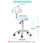 Swiveling Facial Chair white with backrest