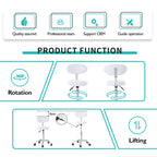 Swiveling Facial Chair white with backrest