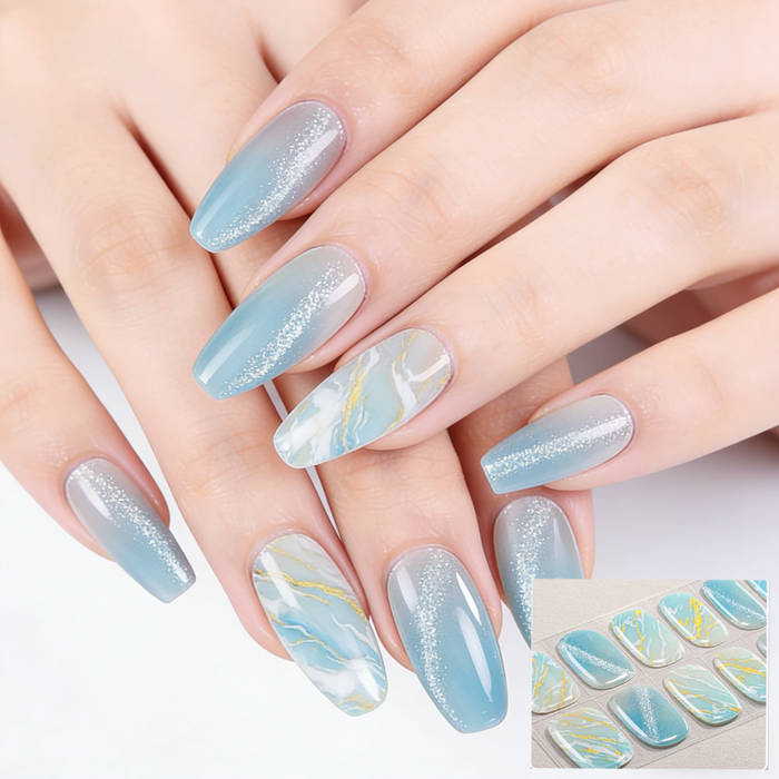 Semicured UV gel nail sticker NF250008