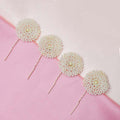 Set of 4 Pearl U Pins - Gold