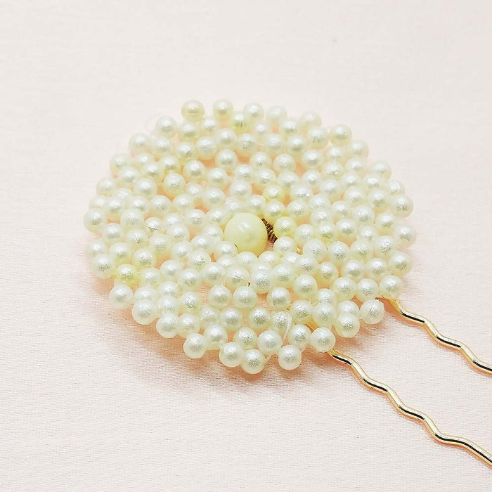 Set of 4 Pearl U Pins - Gold