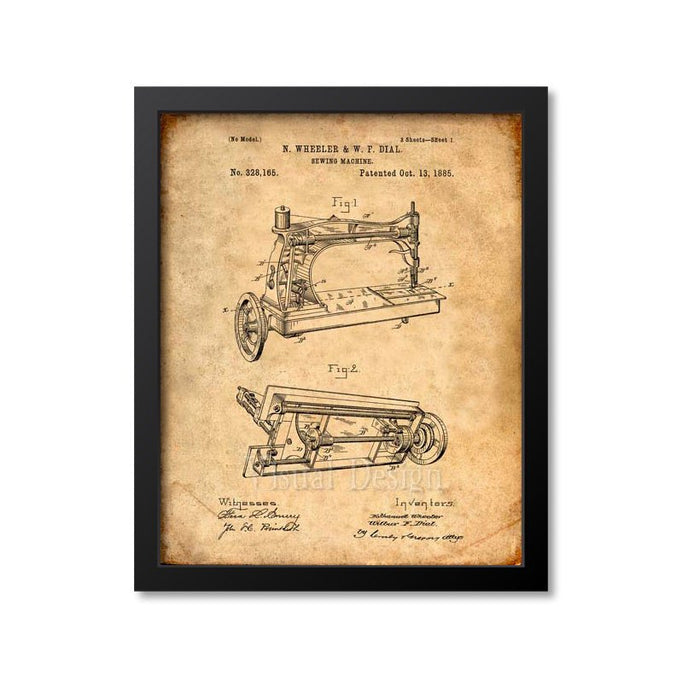 Sewing Machine Patent Print