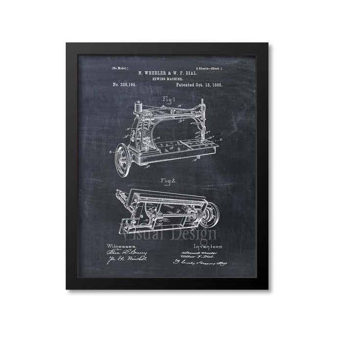 Sewing Machine Patent Print