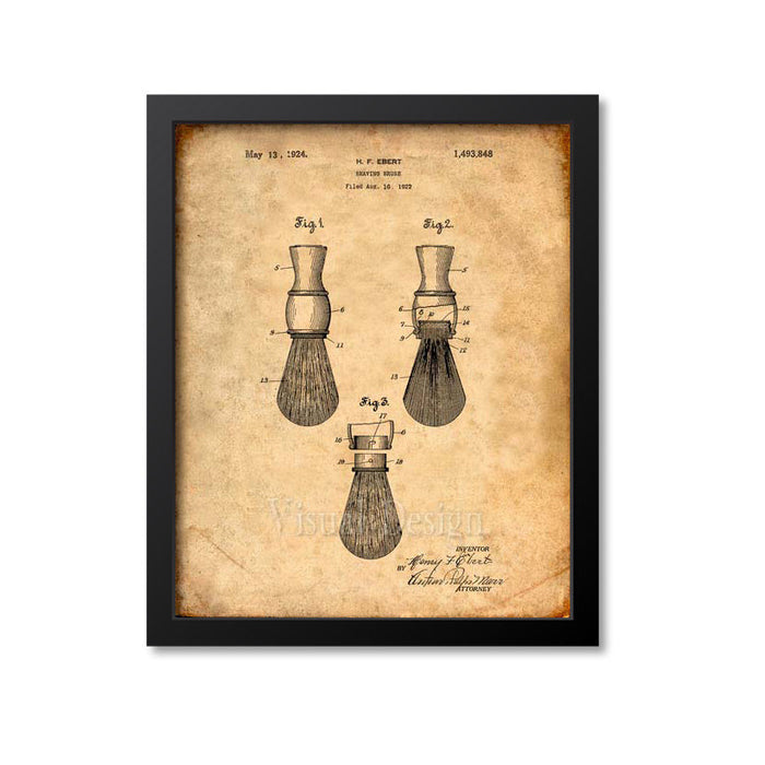 Shaving Brush Patent Print