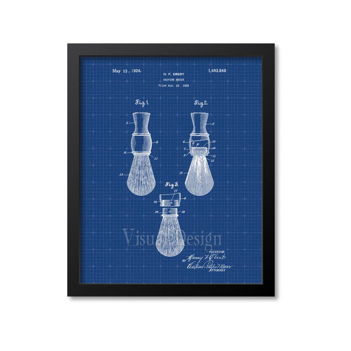 Shaving Brush Patent Print