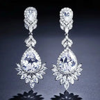 Elegant Wedding Jewelry - Cubic Zirconia Bridal Earrings