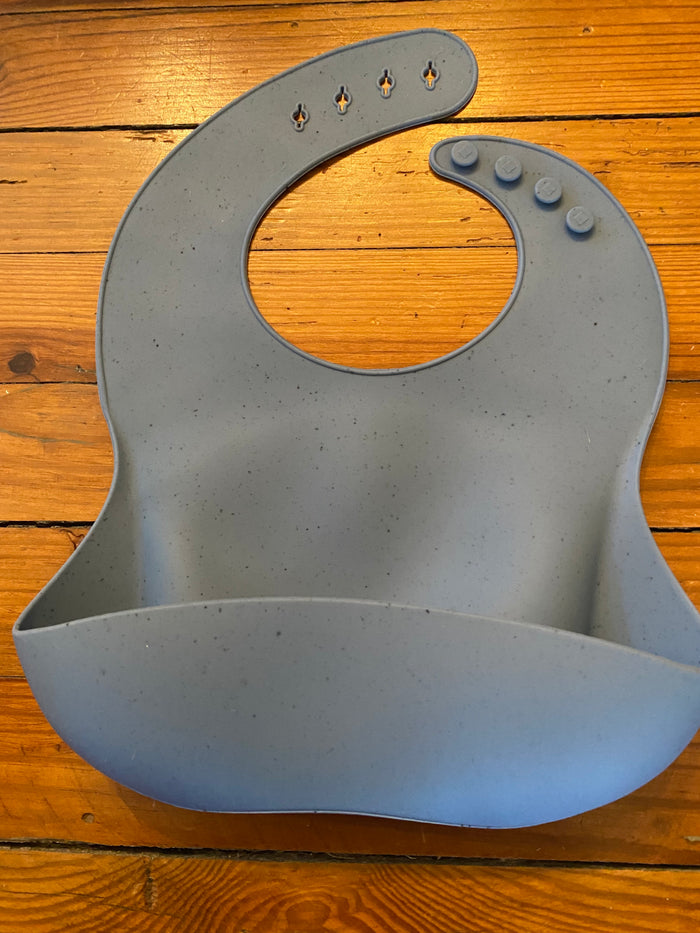 Silicone Bibb - slate blue