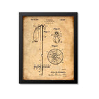 Ski Pole Patent Print