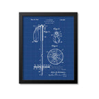 Ski Pole Patent Print