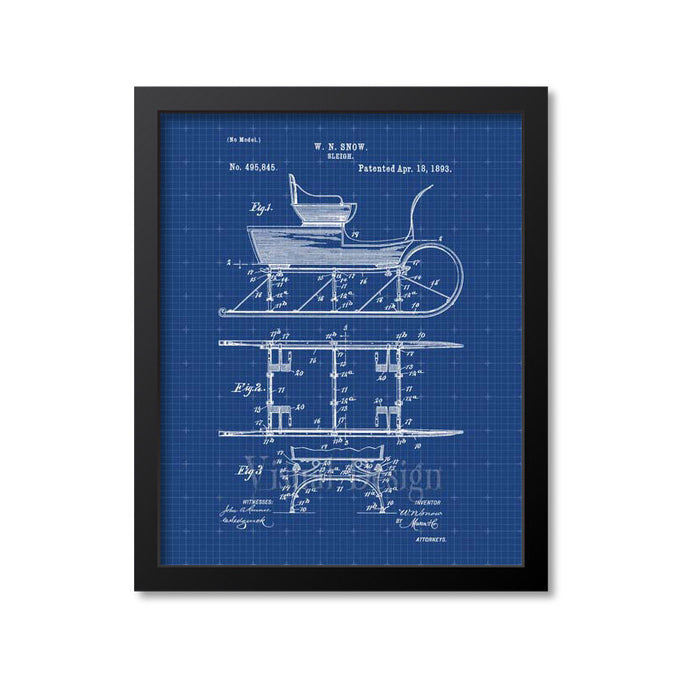 Sleigh Patent Print