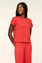SPANX AirEssentials® Crewneck Tee - Lip Stain