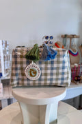 Spartina 449: Cosmetic Pouch Gingham Blue Green