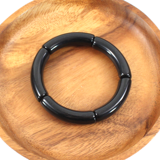 black tube stretch tube bracelet