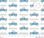 Sugar + Maple Personalized Grey Sugar + Maple Small Stretchy Blanket - Truck Blue