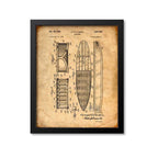 Surfboard Patent Print