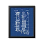 Surfboard Patent Print