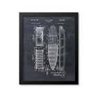 Surfboard Patent Print