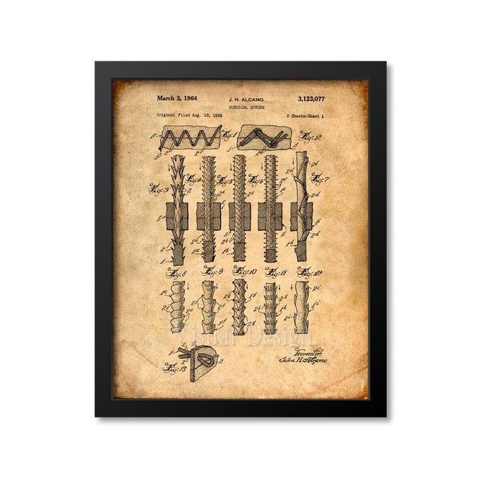Surgical Suture Patent Print