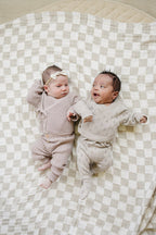Taupe Pointelle Knit Set