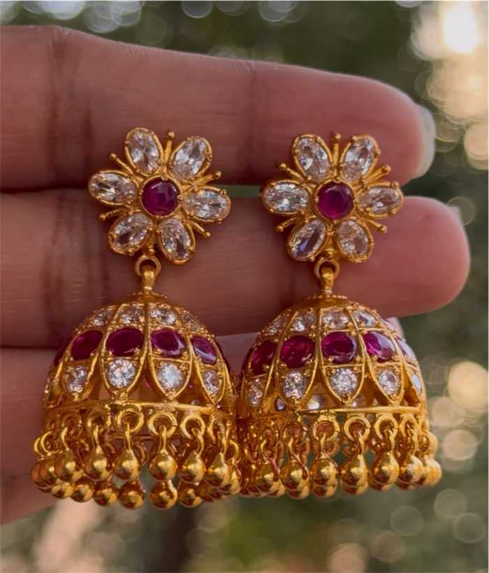 The Abhiri Silver Kemp Jhumka