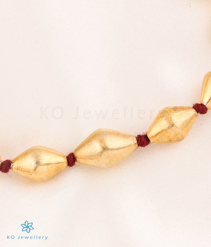 The Adia Silver Dholki Beads Necklace