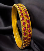The Diya Silver Kempu Bangle-Single (Size 2.2/2.4/2.6/2.8)