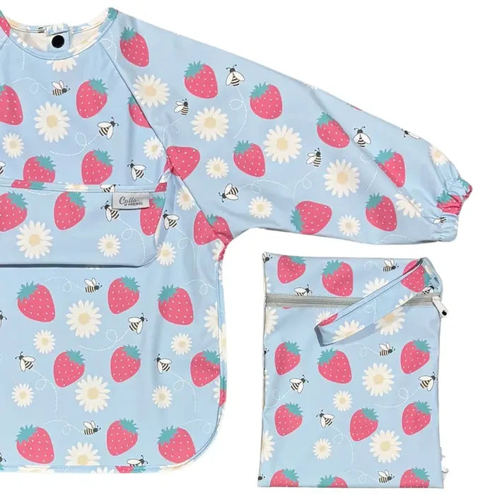 The Grayson L/S Bib-Strawberry Patch