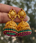 The Hita Silver Lakshmi Kemp Jhumka