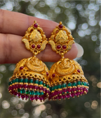 The Hita Silver Lakshmi Kemp Jhumka