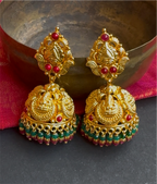 The Hita Silver Lakshmi Kemp Jhumka