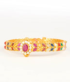 The Ksemya Navarathna Silver Gemstone Bracelet (Size/2.2/2.4/2.6/2.8)