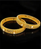 The Parag Silver Pearl Filigree Bangle-Single (Size 2.2/2.4/2.6/2.8)